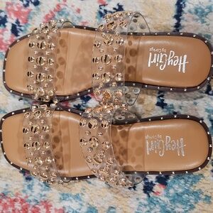 Hey Girl Studded Slides